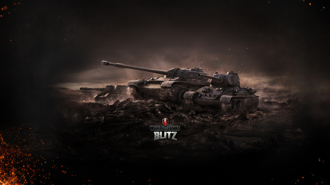 World of Tanks, World of Tanks Blitz, Tank, Wargaming, Night. Wallpaper in 1280x720 Resolution