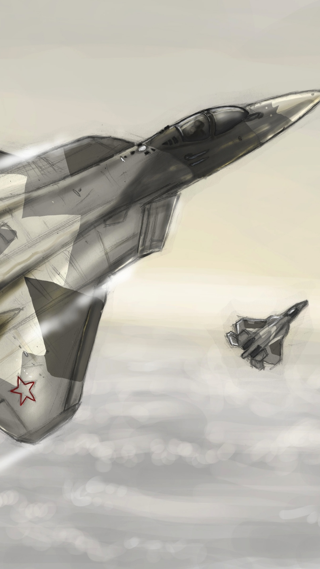 Avión de Combate Gris en el Aire. Wallpaper in 1080x1920 Resolution
