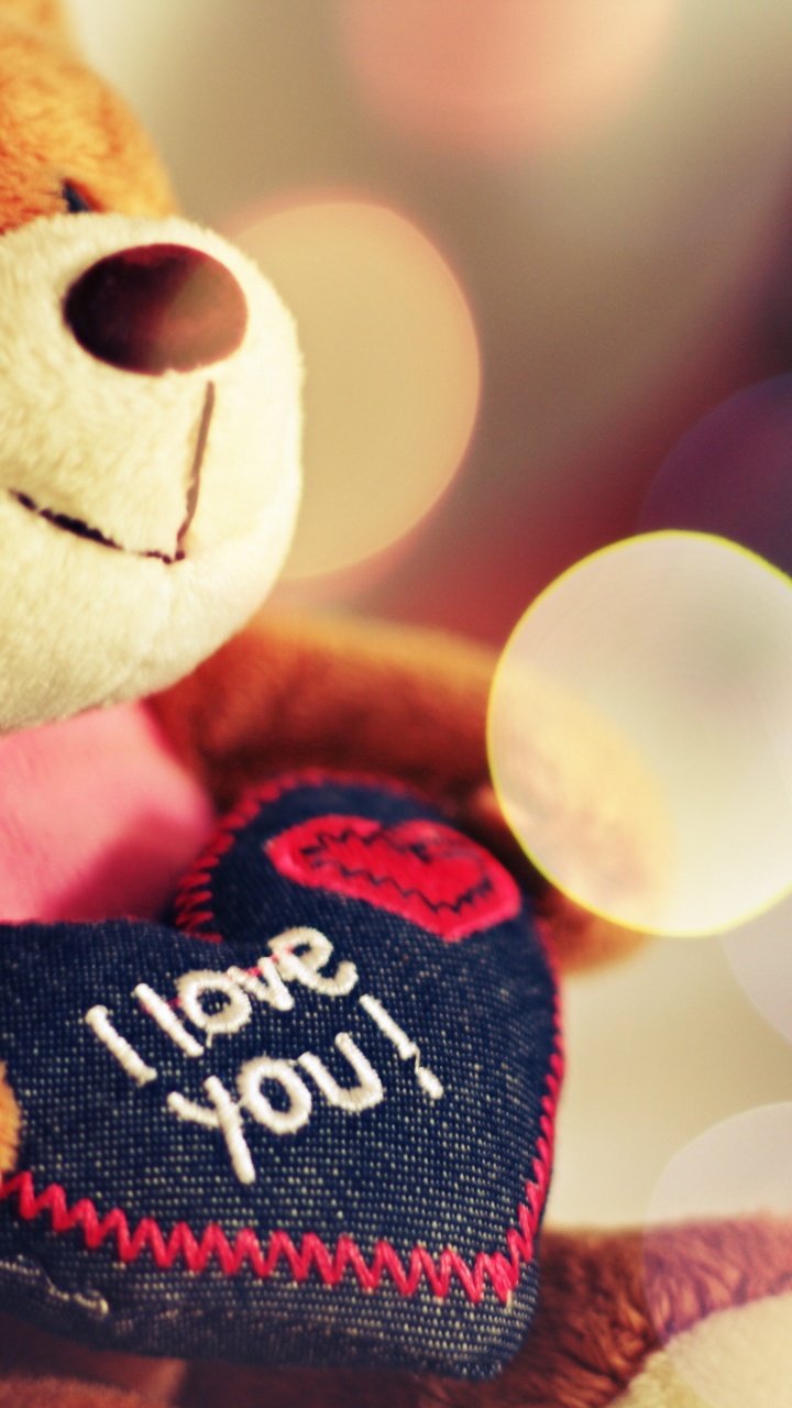 Peluche Ours Brun en Chemise Rouge et Noire. Wallpaper in 720x1280 Resolution