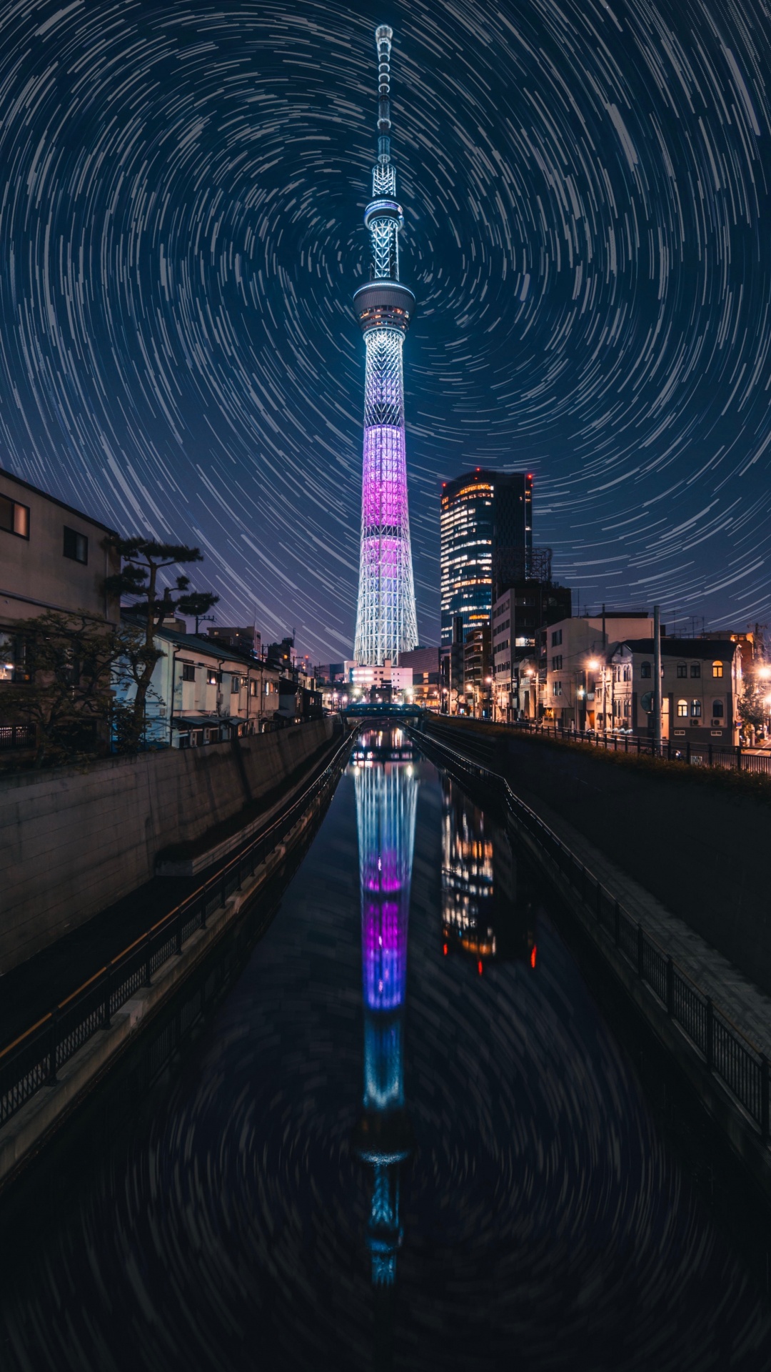 Fotografía de Lapso de Tiempo de Las Luces de la Ciudad Durante la Noche.. Wallpaper in 1080x1920 Resolution