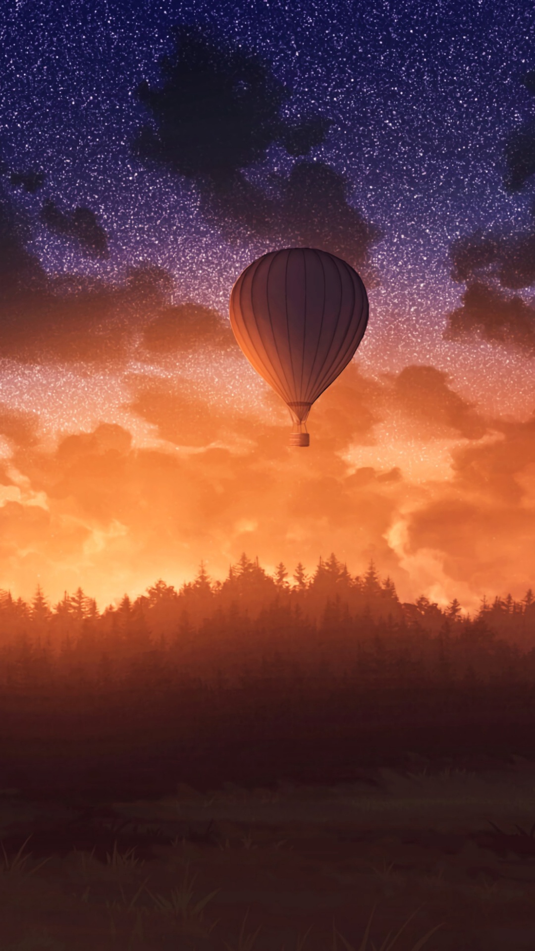 Afterglow, Tageszeit, Atmosphäre, Hot Air Ballooning, Cloud. Wallpaper in 1080x1920 Resolution