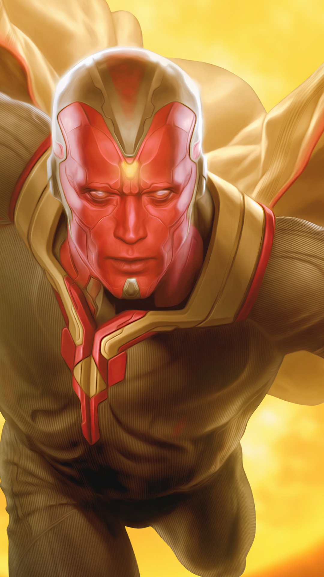 Vision, Wanda Maximoff, Iron Man, Marvel, Superhelden. Wallpaper in 1080x1920 Resolution