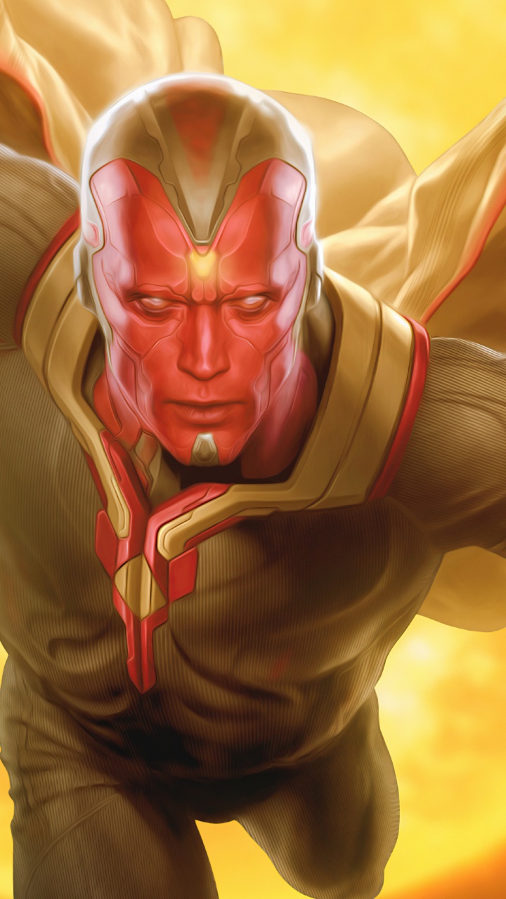 愿景, 万达Maximoff, Marvel, 超级英雄, 惊奇漫画 壁纸 720x1280 允许