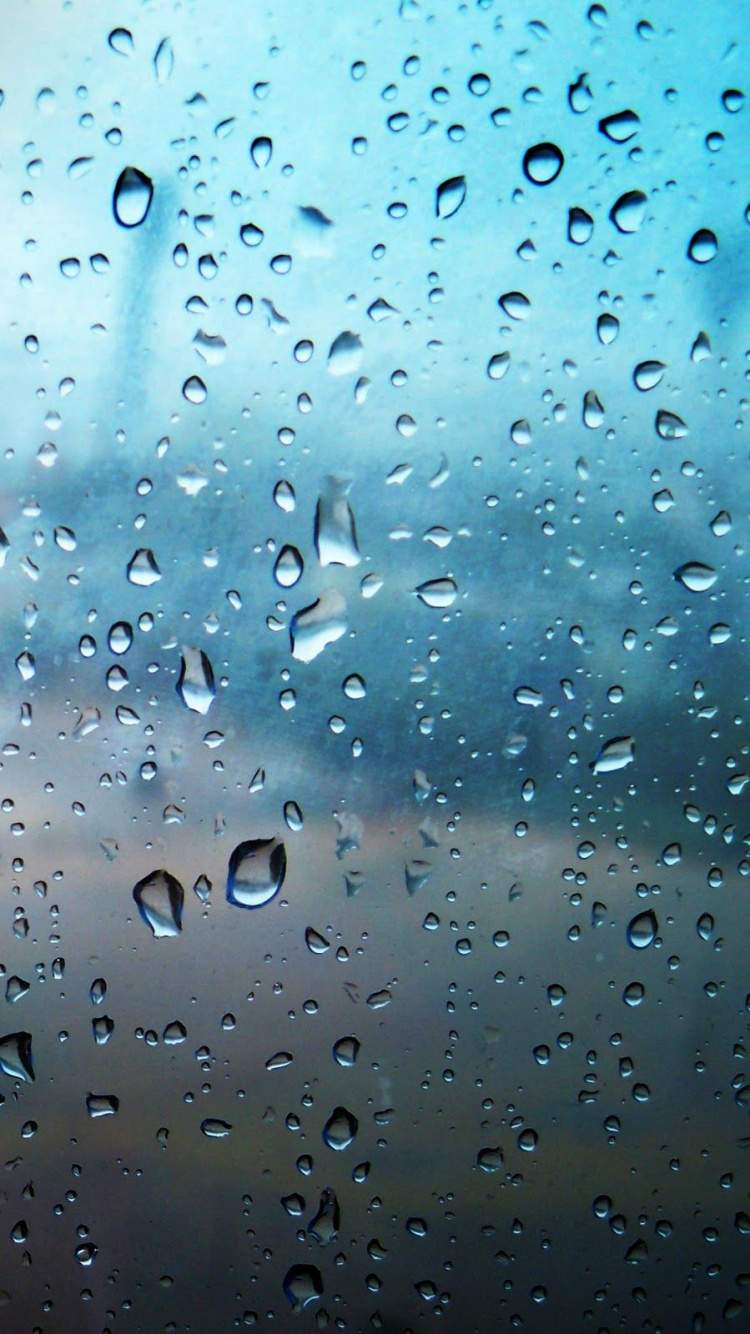 Agua, Azul, Llovizna, Lluvia, Humedad. Wallpaper in 750x1334 Resolution