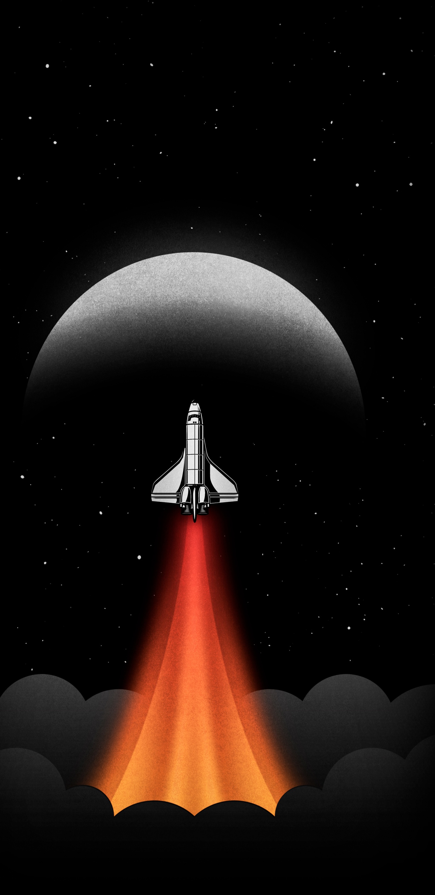 Fusée, Atmosphère, Lumière, Nature, Noir. Wallpaper in 1440x2960 Resolution