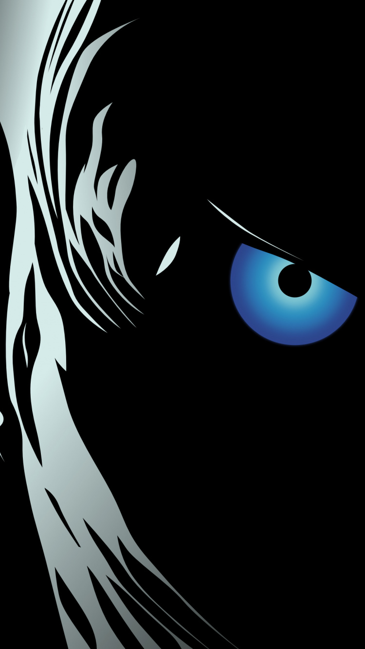 Schwarz-Weiß-Augenillustration. Wallpaper in 750x1334 Resolution