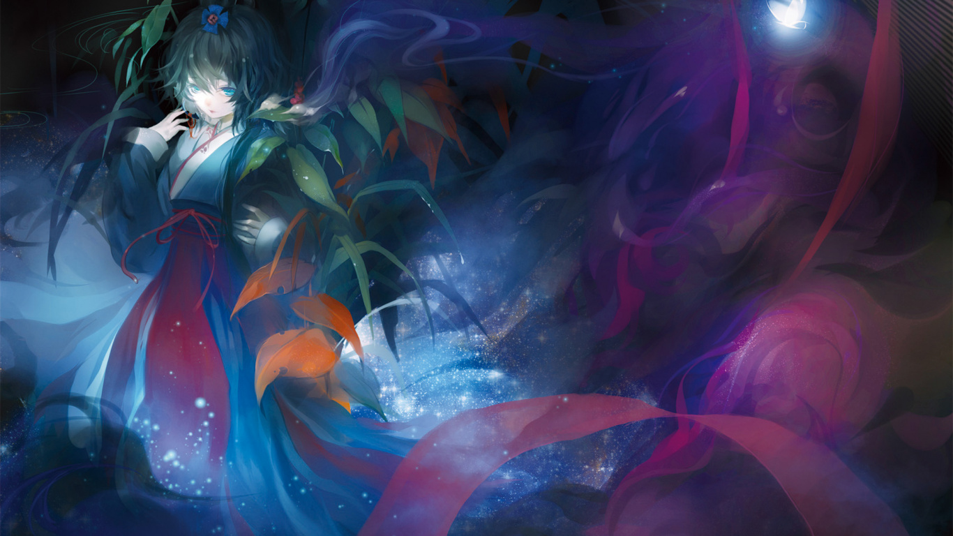 Black Haired Male Anime Character. Wallpaper in 1366x768 Resolution
