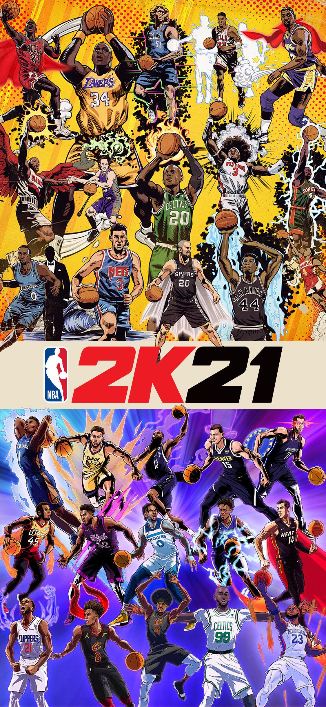Murale Nba 2k21 Age of Heroes Cartes, NBA 2k21, NBA 2k22, NBA, Héros. Wallpaper in 1125x2436 Resolution