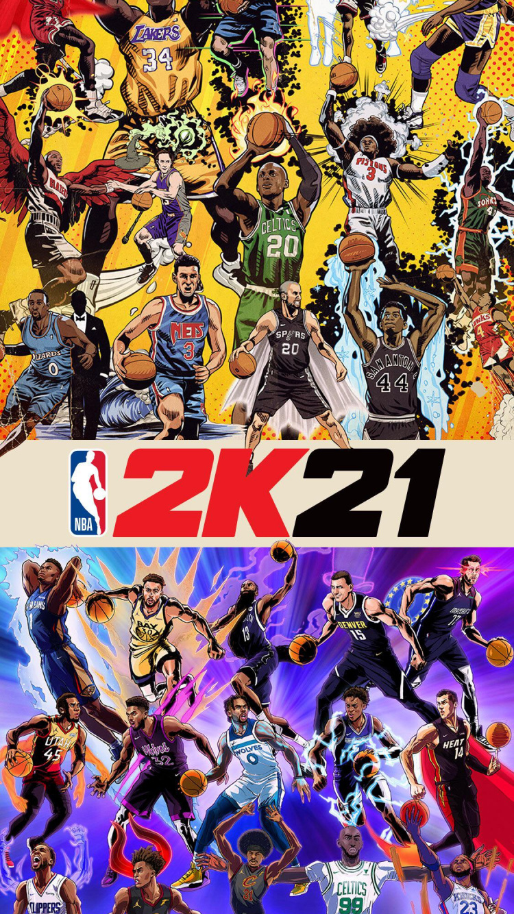 Murale Nba 2k21 Age of Heroes Cartes, NBA 2k21, NBA 2k22, NBA, Héros. Wallpaper in 750x1334 Resolution