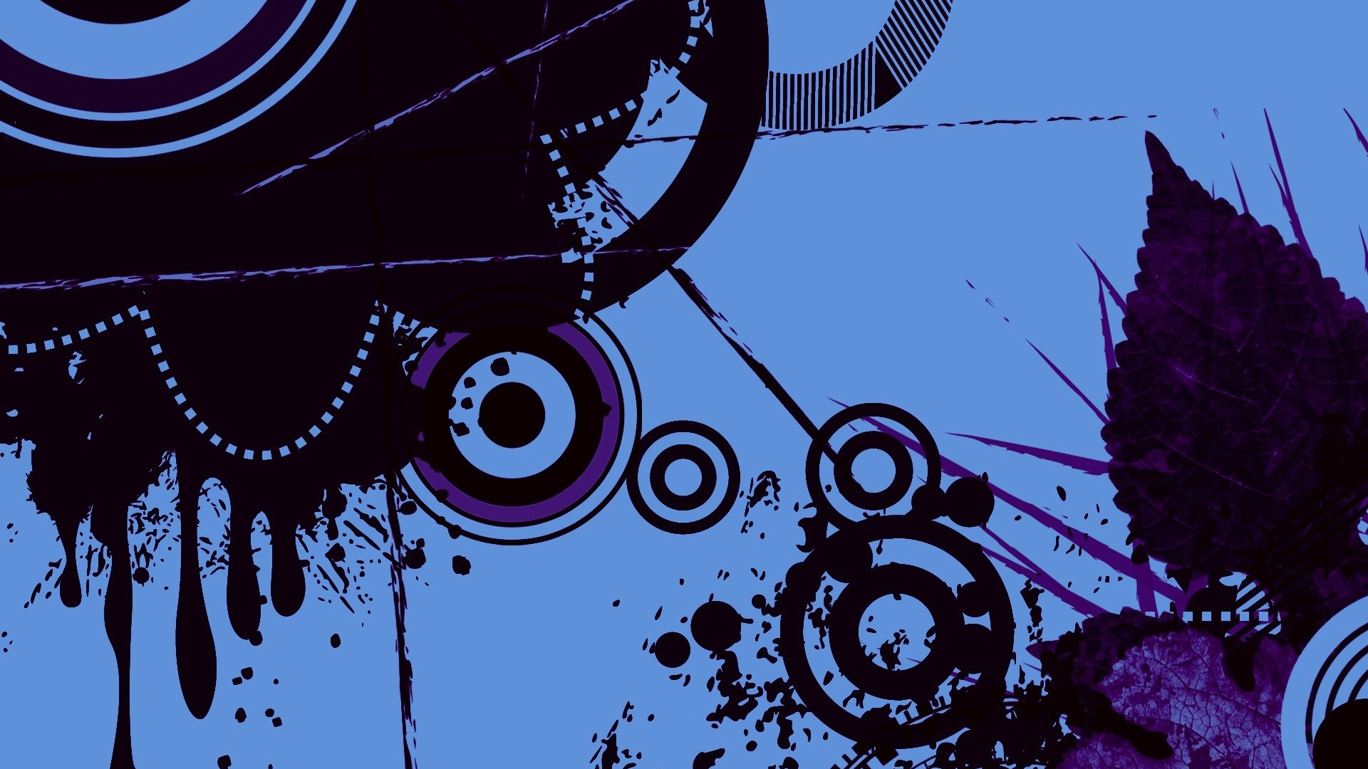 Pintura Abstracta en Blanco y Negro. Wallpaper in 1920x1080 Resolution