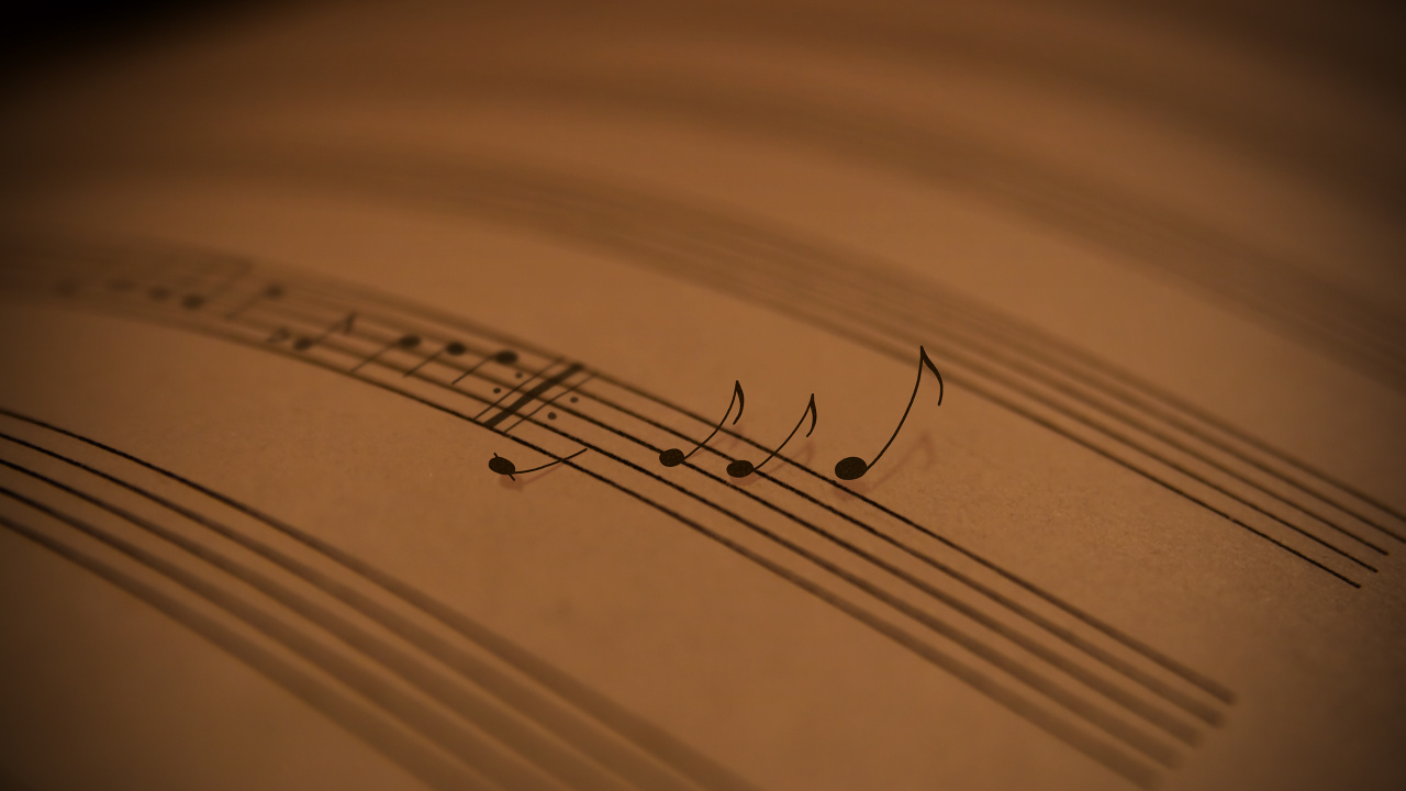 Music, Line, Sheet Music, Circle, Font. Wallpaper in 1280x720 Resolution