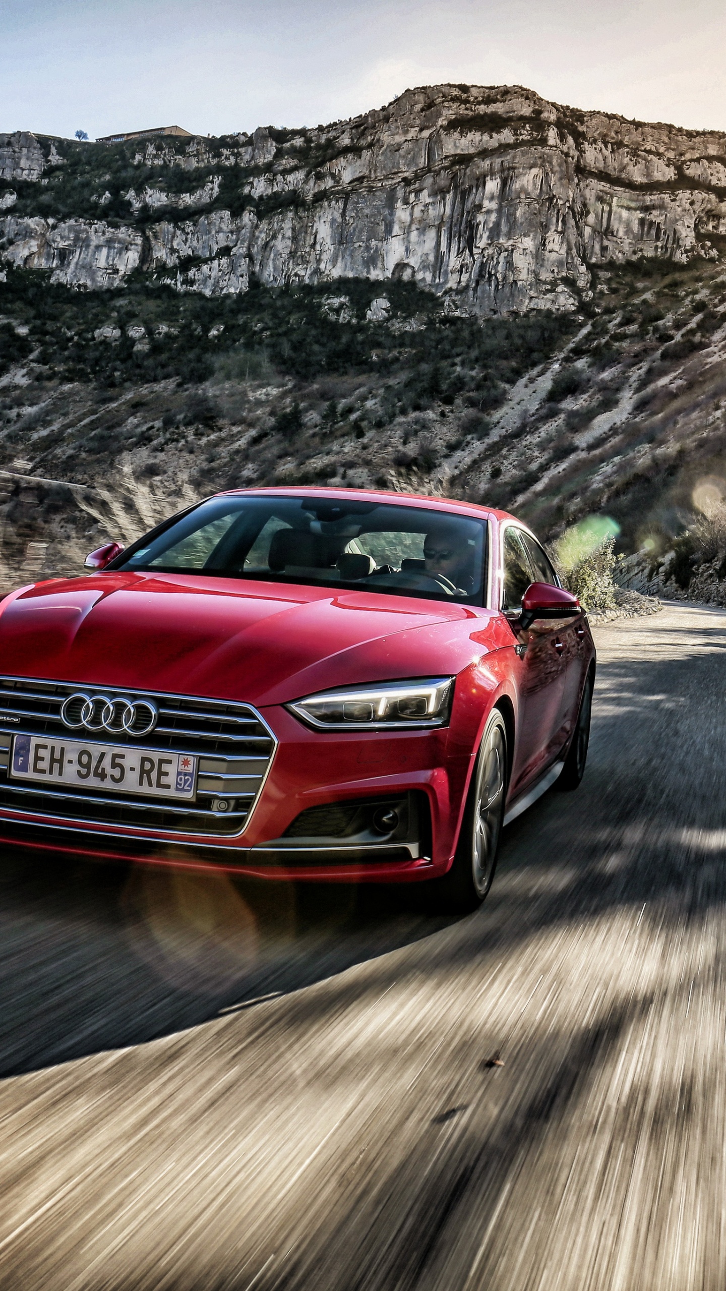 Red Audi a 4 on Road During Daytime. Wallpaper in 1440x2560 Resolution