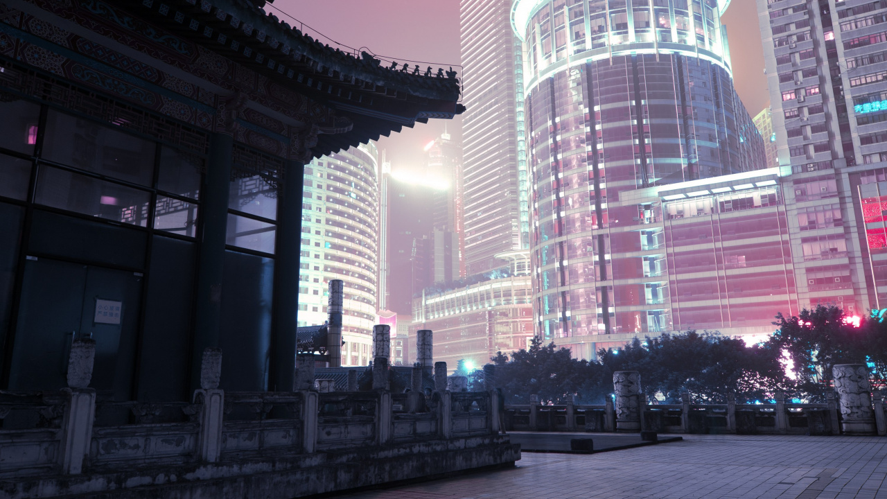 城市, 大都会, 里程碑, 塔块, 中国 壁纸 1280x720 允许