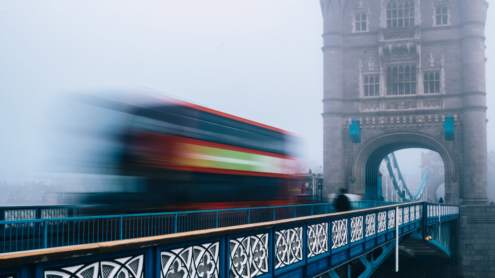 Blue Metal Bridge Over River During Daytime. Wallpaper in 1920x1080 Resolution