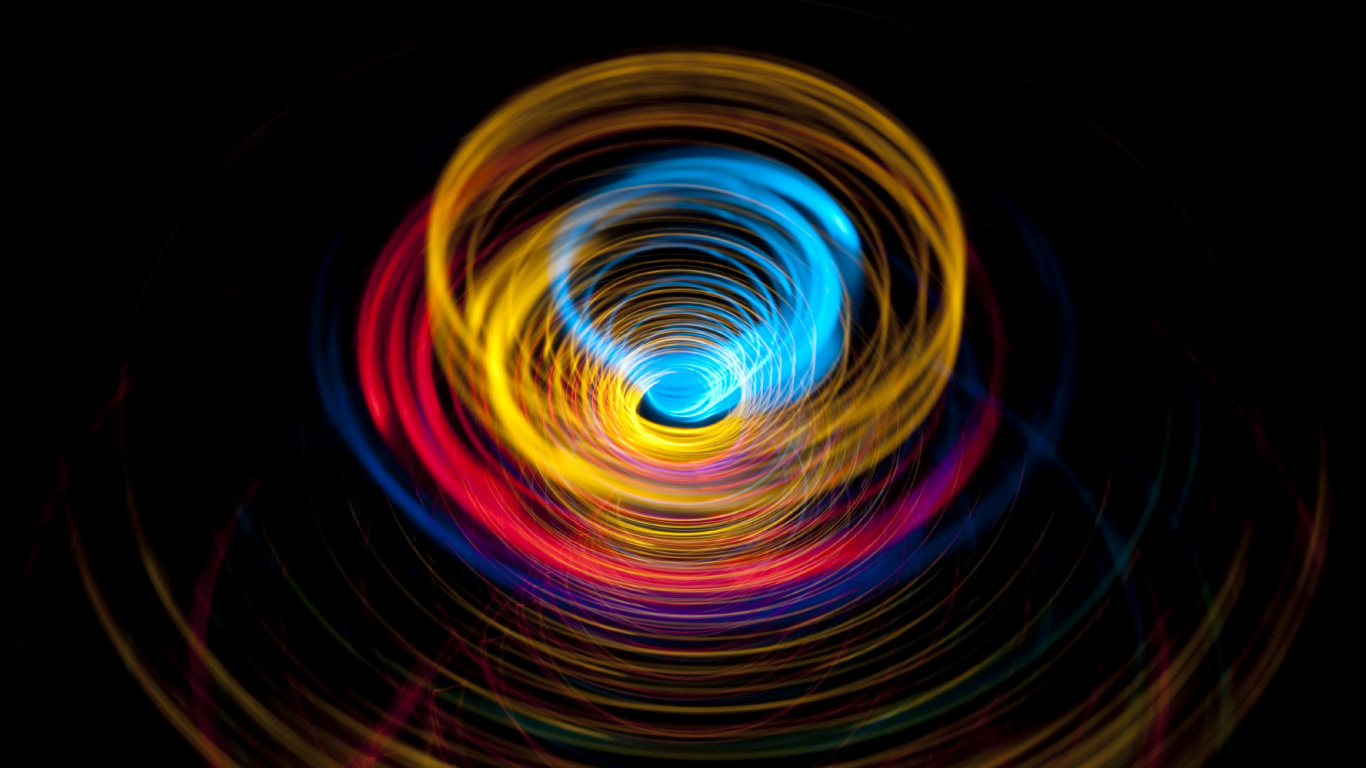 Rotes Blaues Und Gelbes Licht. Wallpaper in 1366x768 Resolution