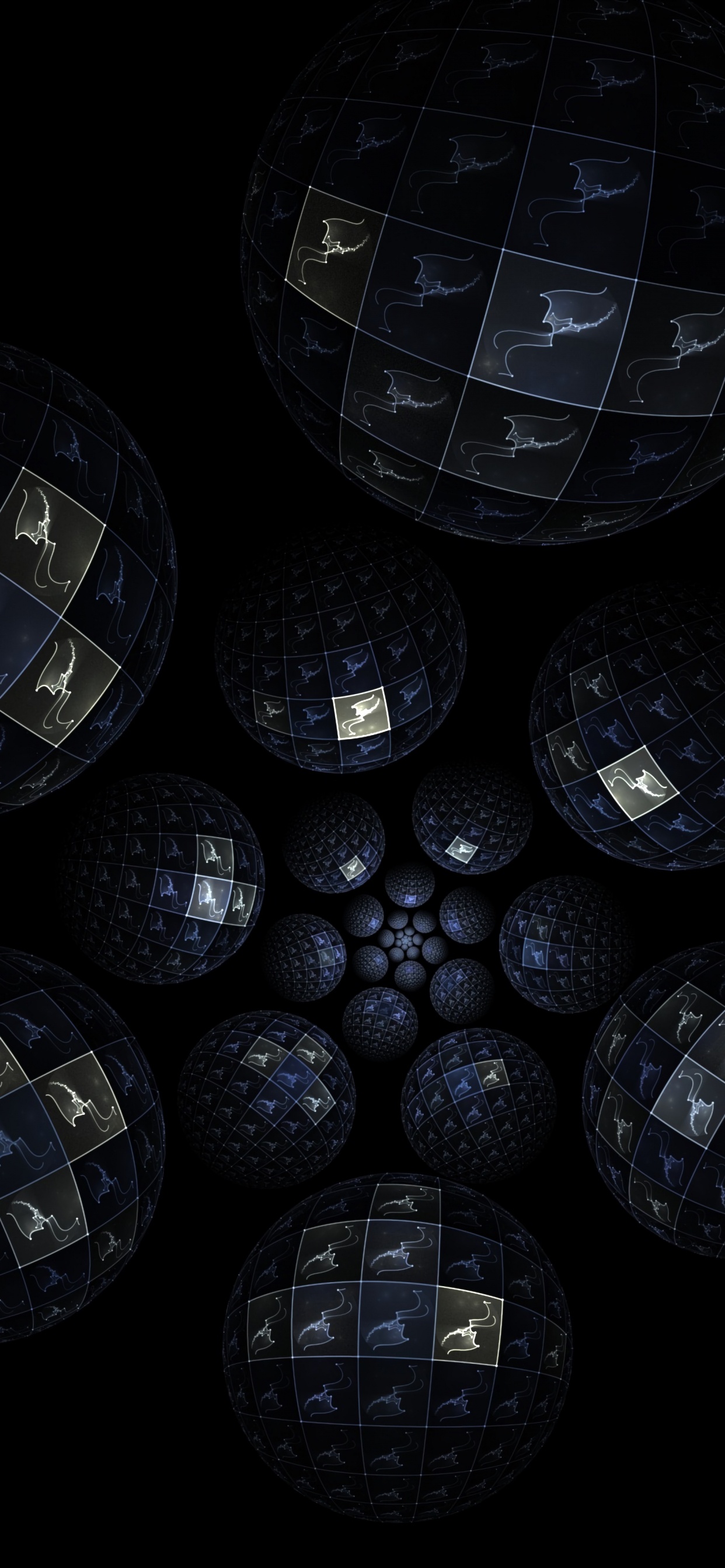 Bola Redonda en Blanco y Negro. Wallpaper in 1242x2688 Resolution