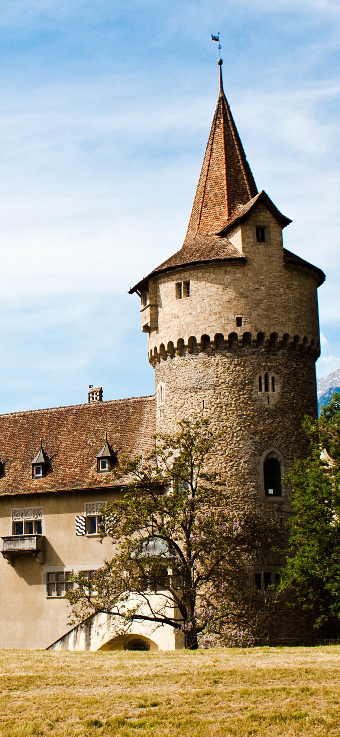 Château en Béton Brun Sous Ciel Bleu Pendant la Journée. Wallpaper in 1125x2436 Resolution
