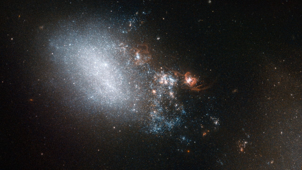 Schwarz-Weiß-Galaxie-Abbildung. Wallpaper in 1280x720 Resolution