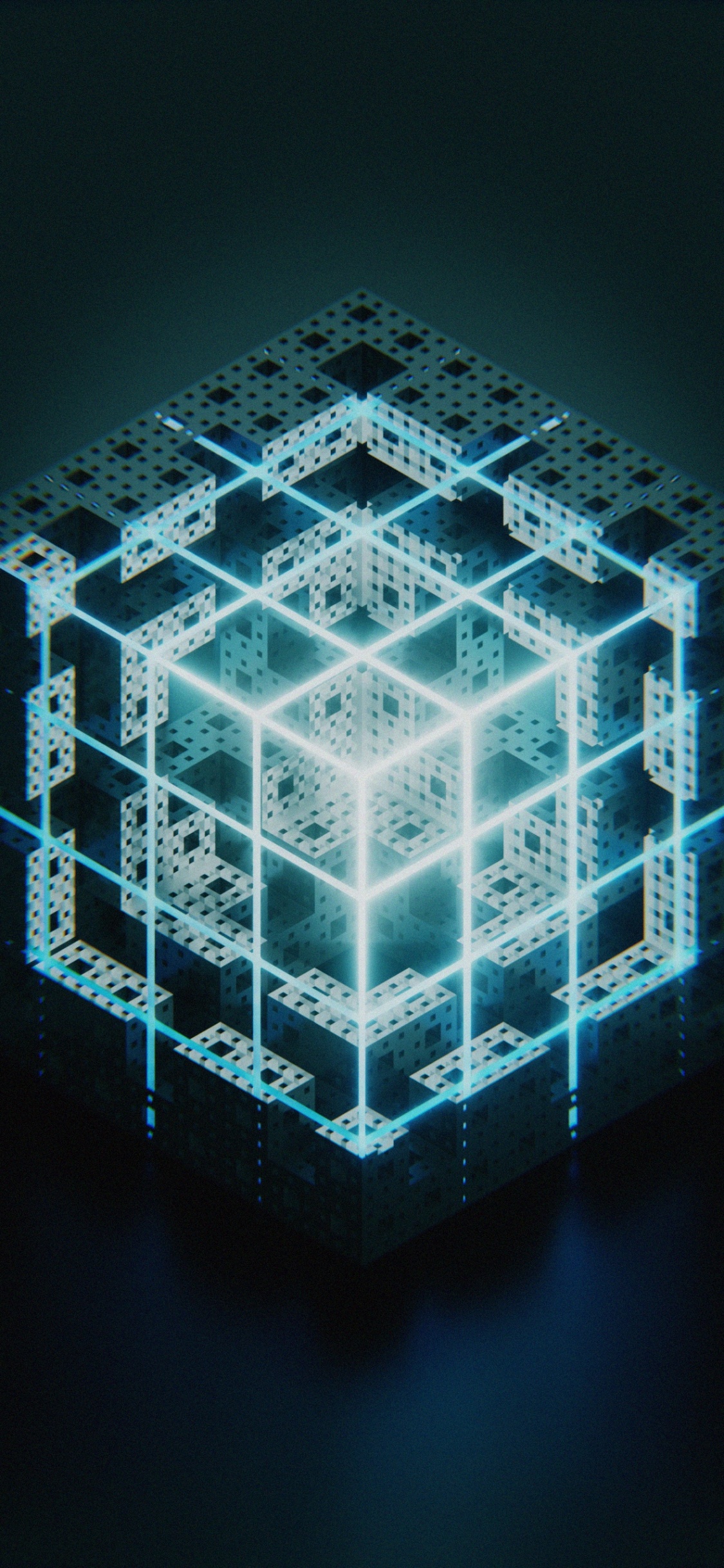 Cadre Carré Floral Bleu et Blanc. Wallpaper in 1125x2436 Resolution