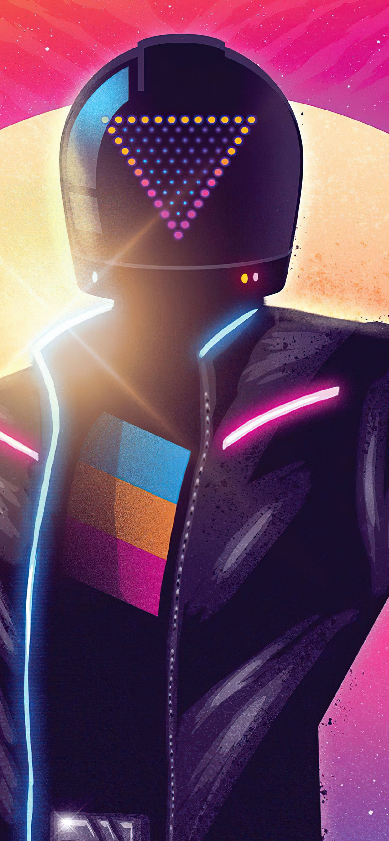 庞克, Synthwave, 艺术, 数码艺术, 艺术作品 壁纸 1242x2688 允许