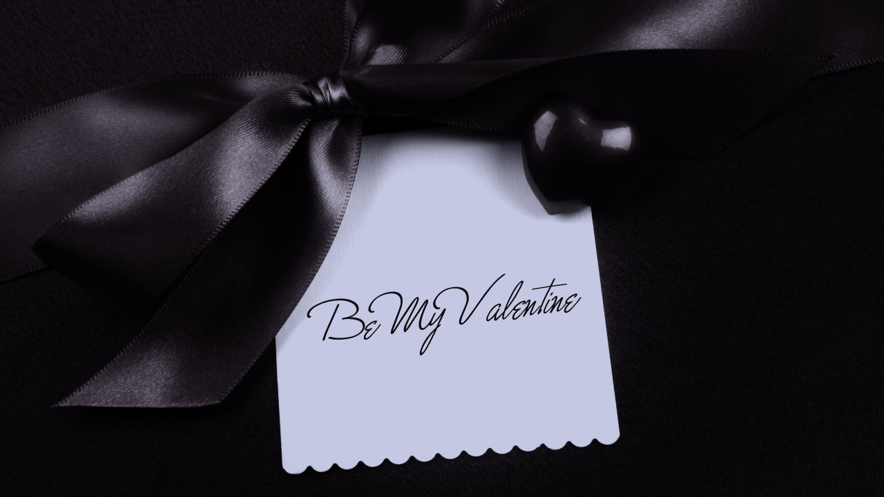 Noir, Amour, Le Jour De Noël, Cadeau, Cœur. Wallpaper in 1280x720 Resolution