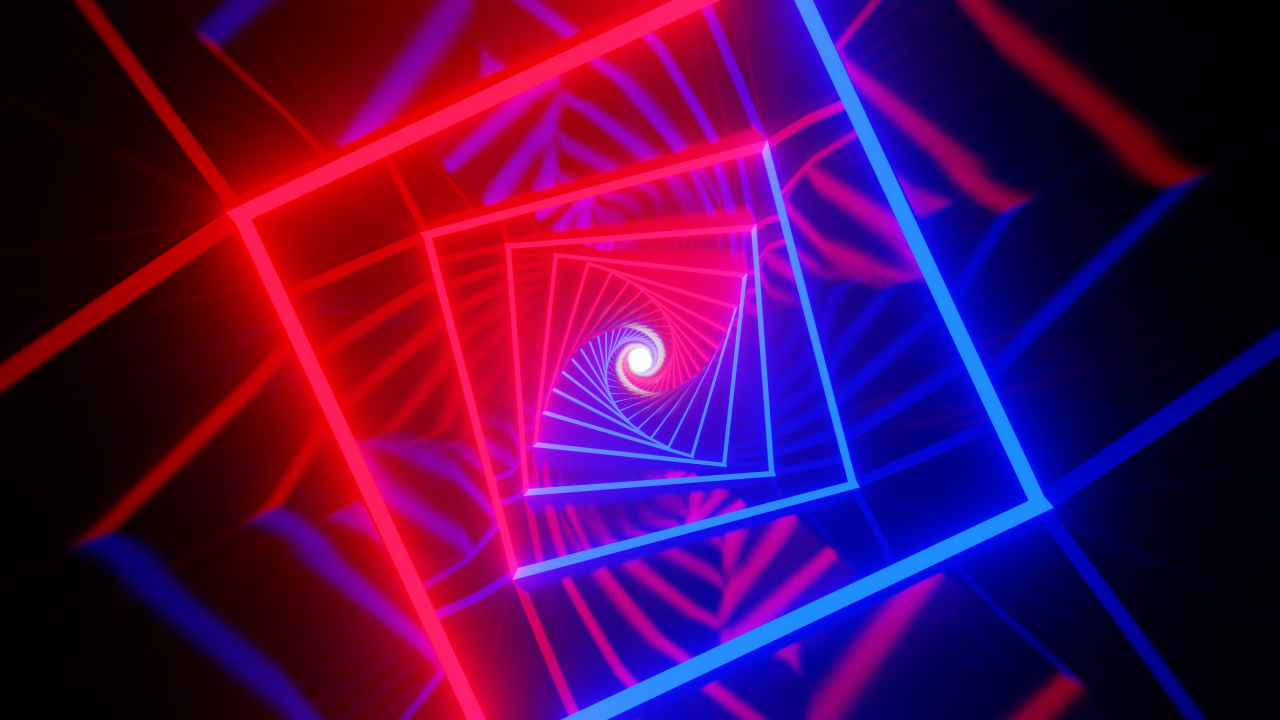 Laser, Neon Squares, Colorfulness, Light, Blue. Wallpaper in 1280x720 Resolution