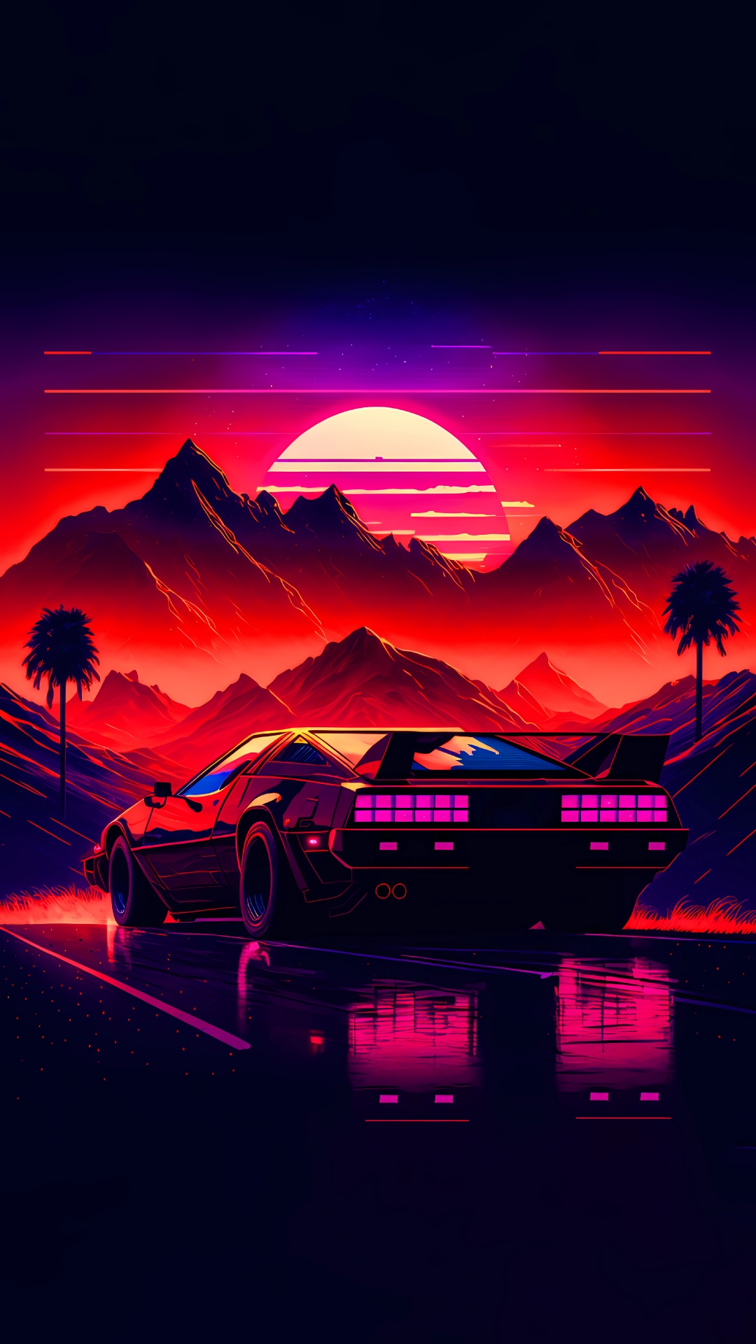 Car, Atmosphäre, Afterglow, Automotive Lighting, Sonnenuntergang. Wallpaper in 1080x1920 Resolution