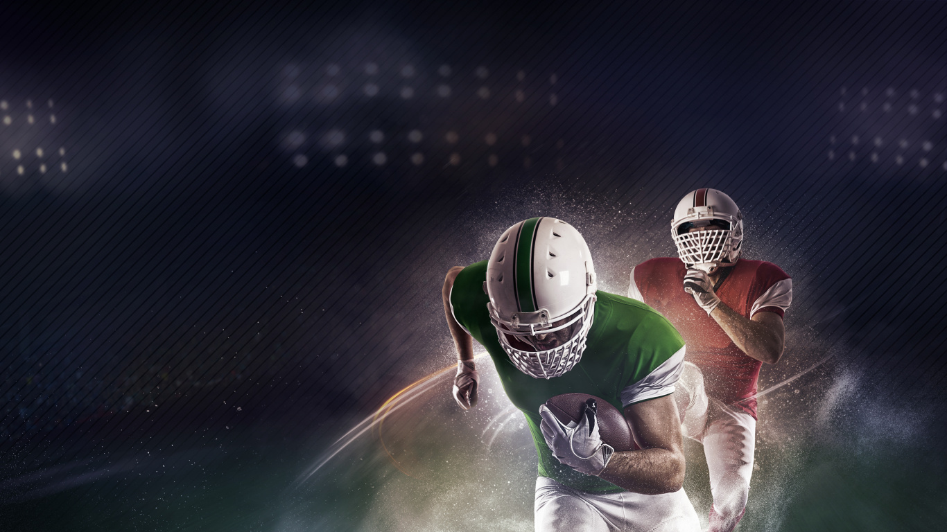 Jugador de Fútbol en Camiseta Verde. Wallpaper in 1366x768 Resolution