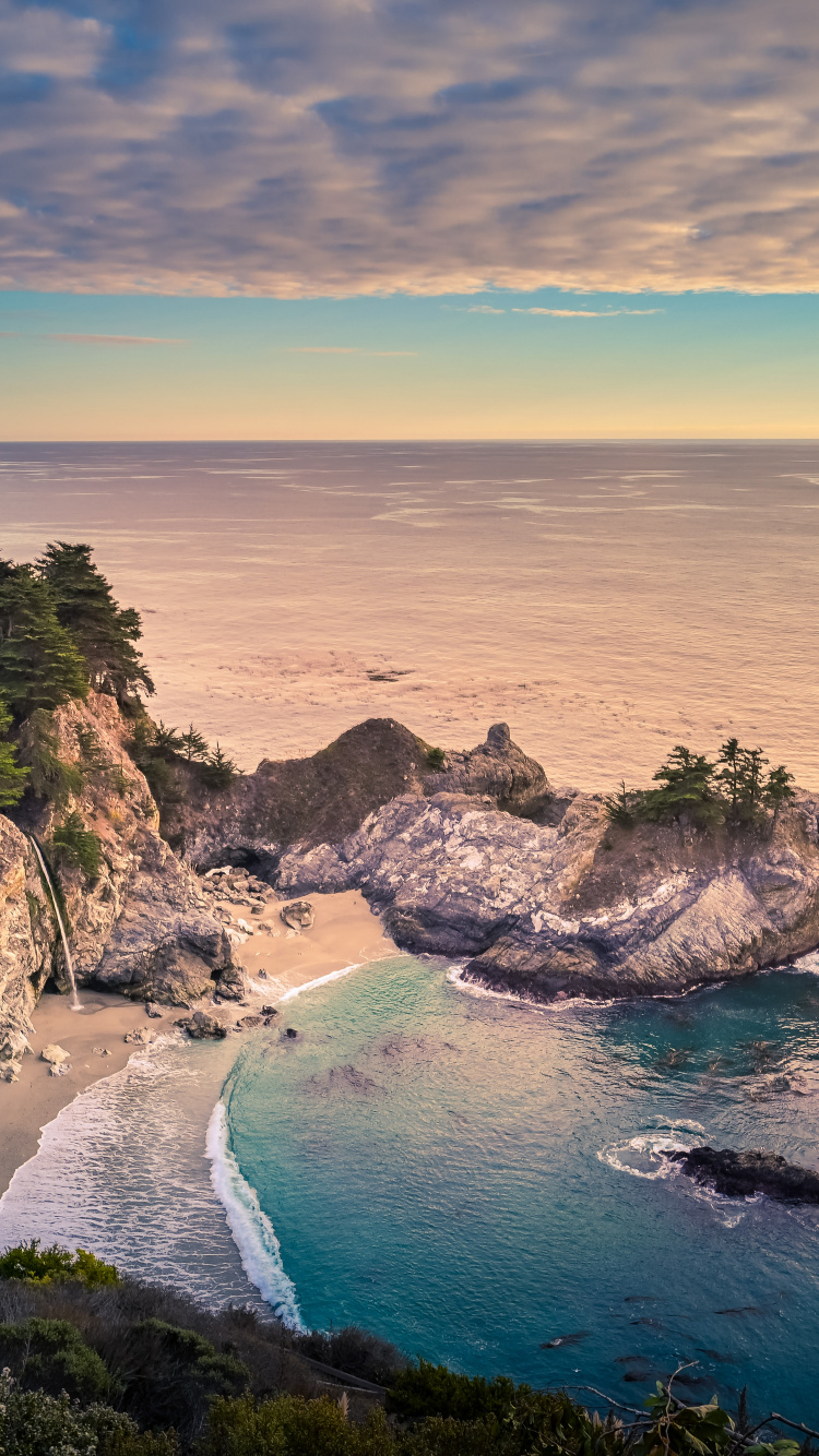 Big Sur, Wasser, Cloud, Wasserressourcen, Azure. Wallpaper in 750x1334 Resolution