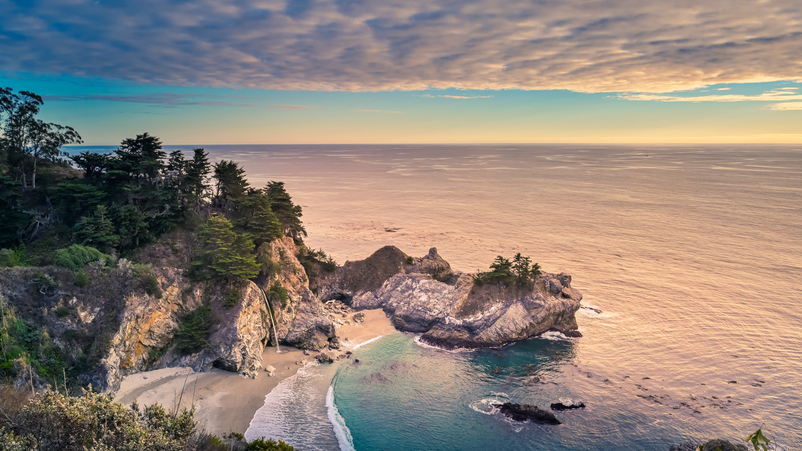 Big Sur, Water, Cloud, Water Resources, Plant. Wallpaper in 2560x1440 Resolution