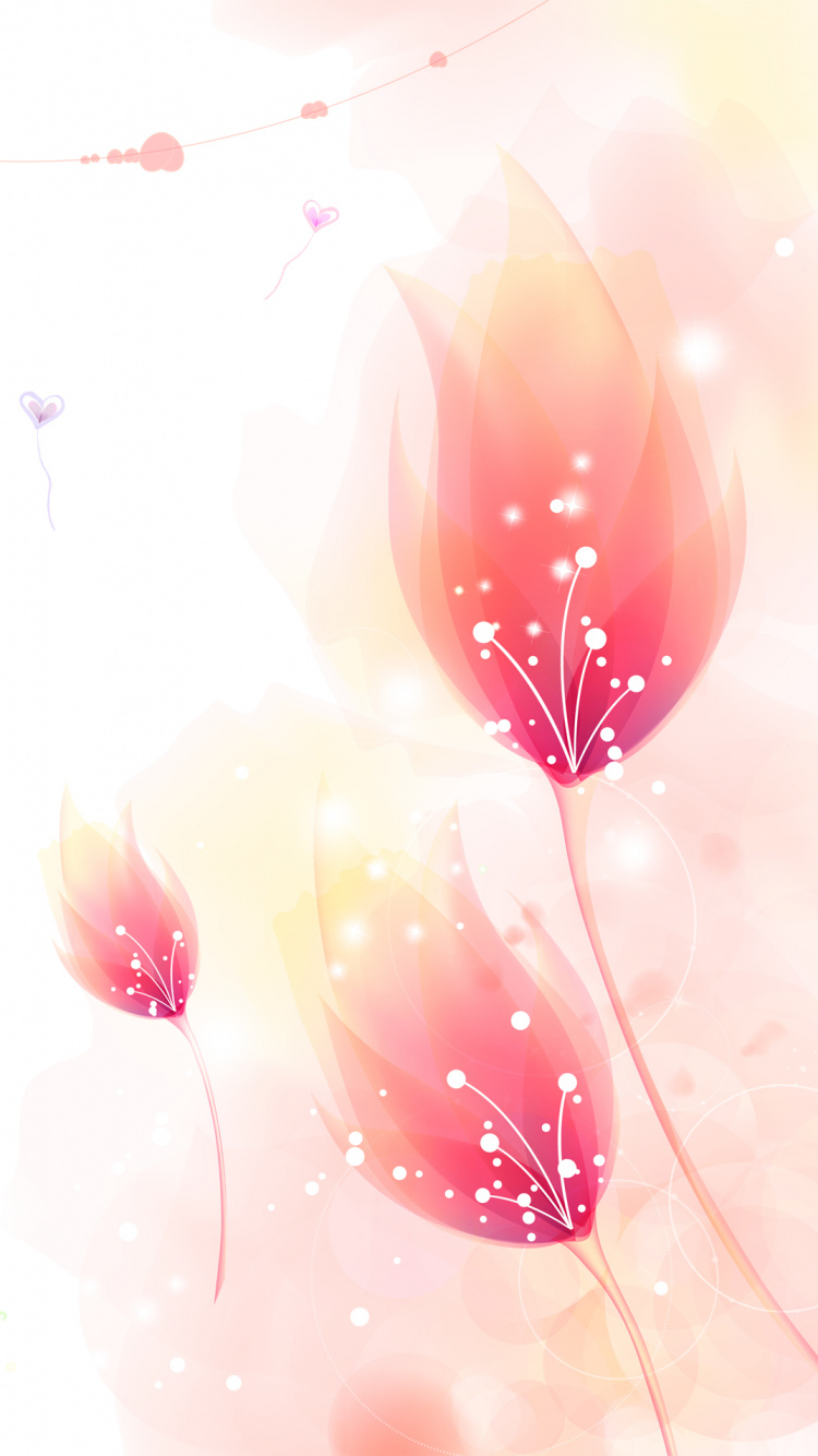 Papier Peint Numérique Lumière Blanche et Rouge. Wallpaper in 750x1334 Resolution