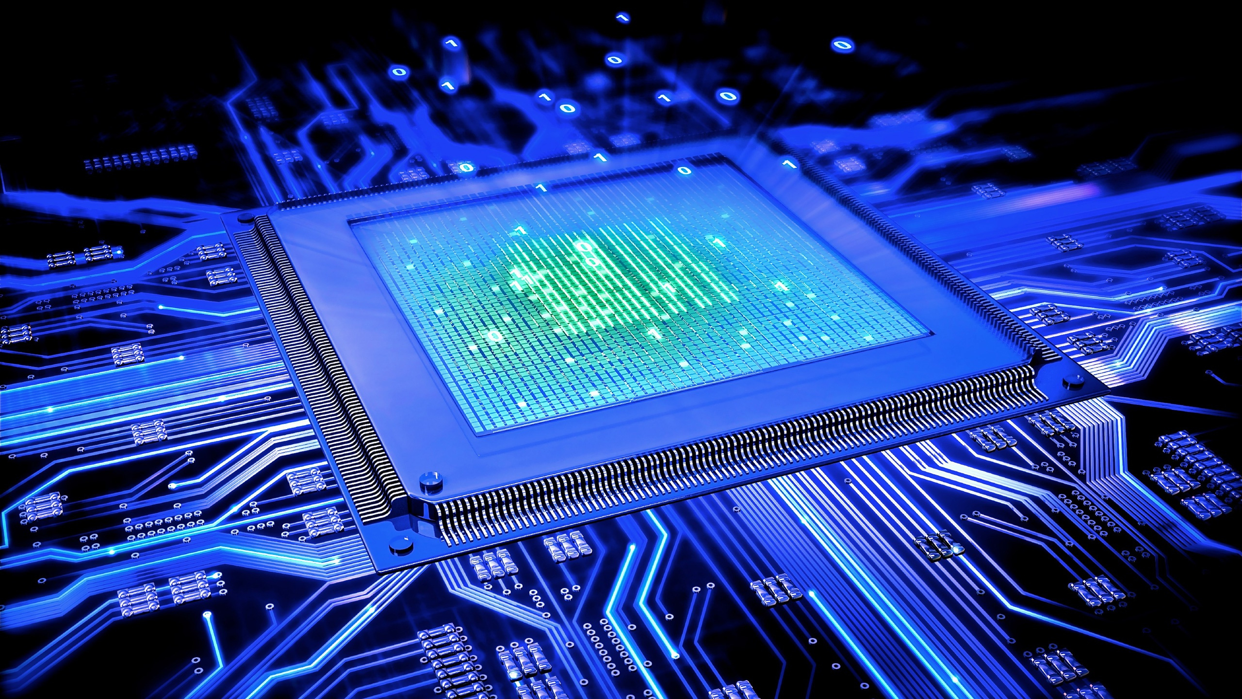 Fußballstadion in Der Stadt Während Der Nacht. Wallpaper in 2560x1440 Resolution