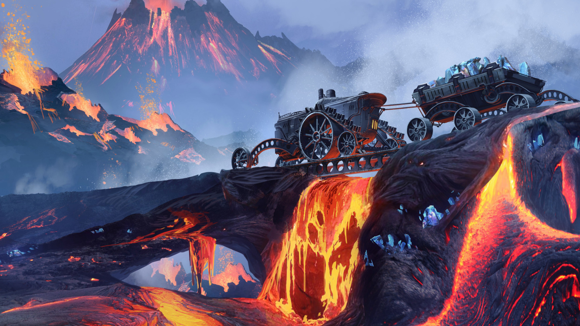 Gruppe Von Männern, Die in Flammen Stehen. Wallpaper in 1920x1080 Resolution