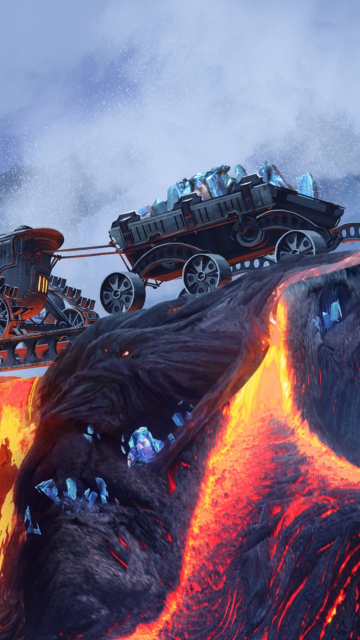 Gruppe Von Männern, Die in Flammen Stehen. Wallpaper in 720x1280 Resolution