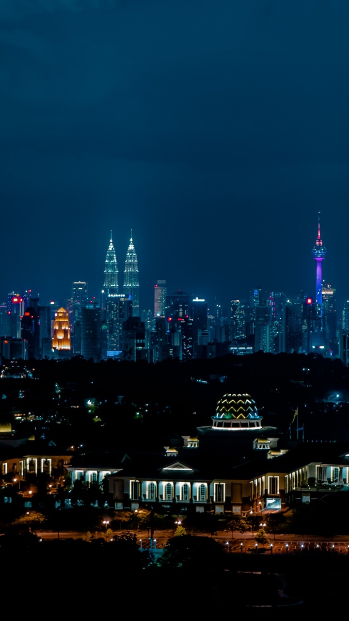 性质, 塔块, 公寓, 午夜, 城市景观 壁纸 720x1280 允许