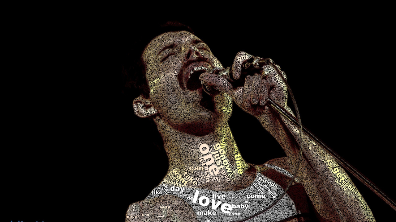 Freddie Mercury, Queen, Statue, Métal, Obscurité. Wallpaper in 1280x720 Resolution