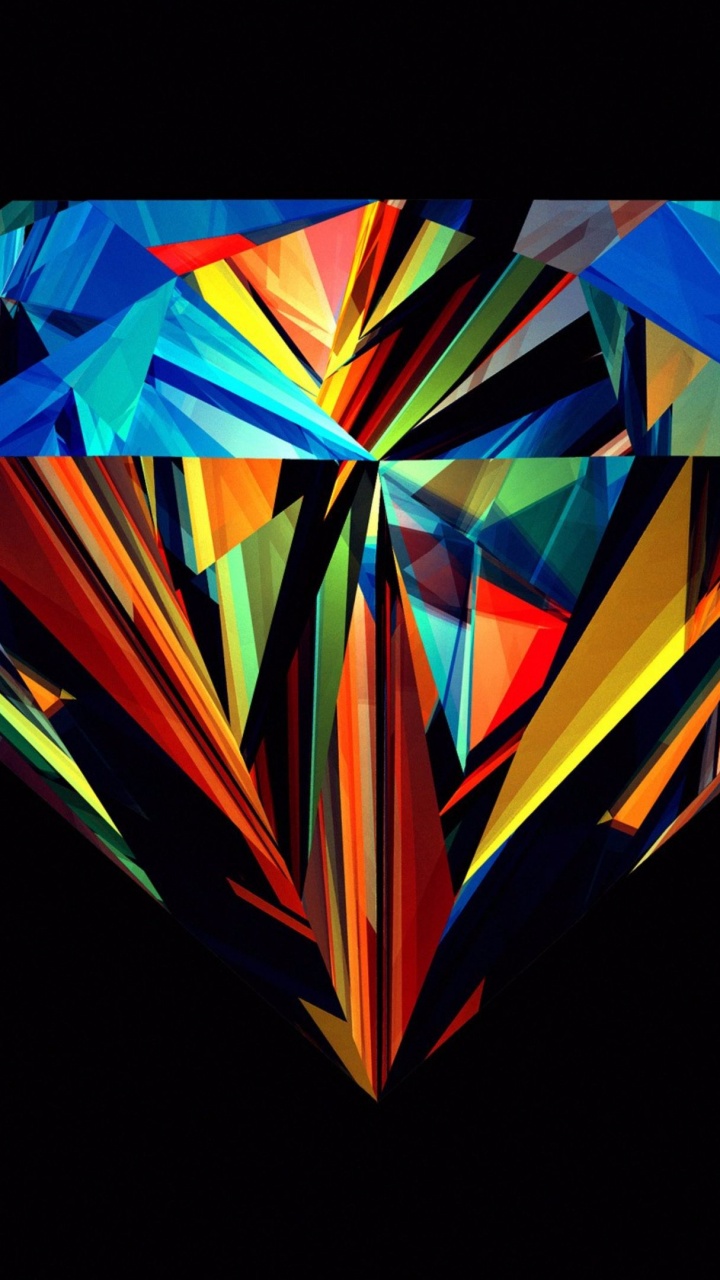 Green Yellow and Blue Diamond. Wallpaper in 720x1280 Resolution