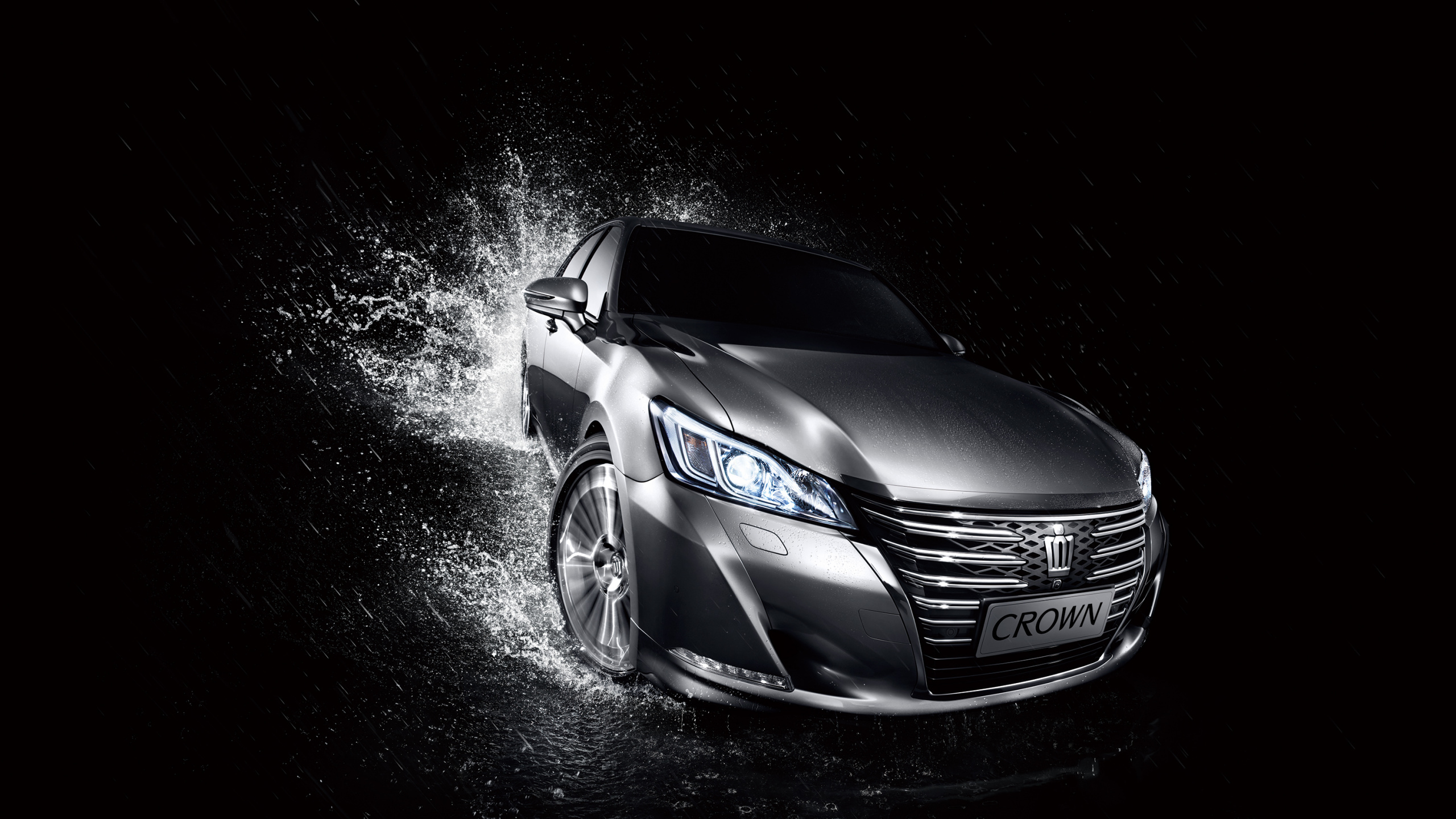 丰田皇冠, 丰田, 丰田皇冠 Majesta, 头灯, 黑色的 壁纸 2560x1440 允许