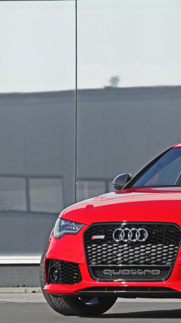 Rojo Audi r 8 Cupé. Wallpaper in 750x1334 Resolution