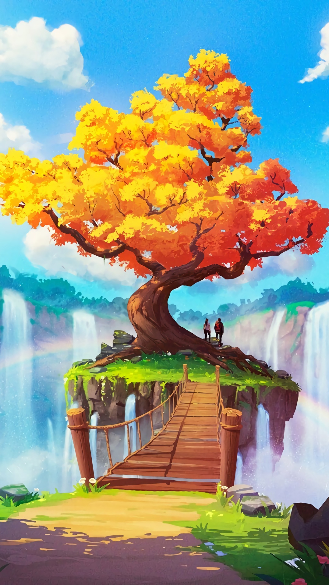 Art, Cloud, World, Ecoregion, Green. Wallpaper in 1080x1920 Resolution