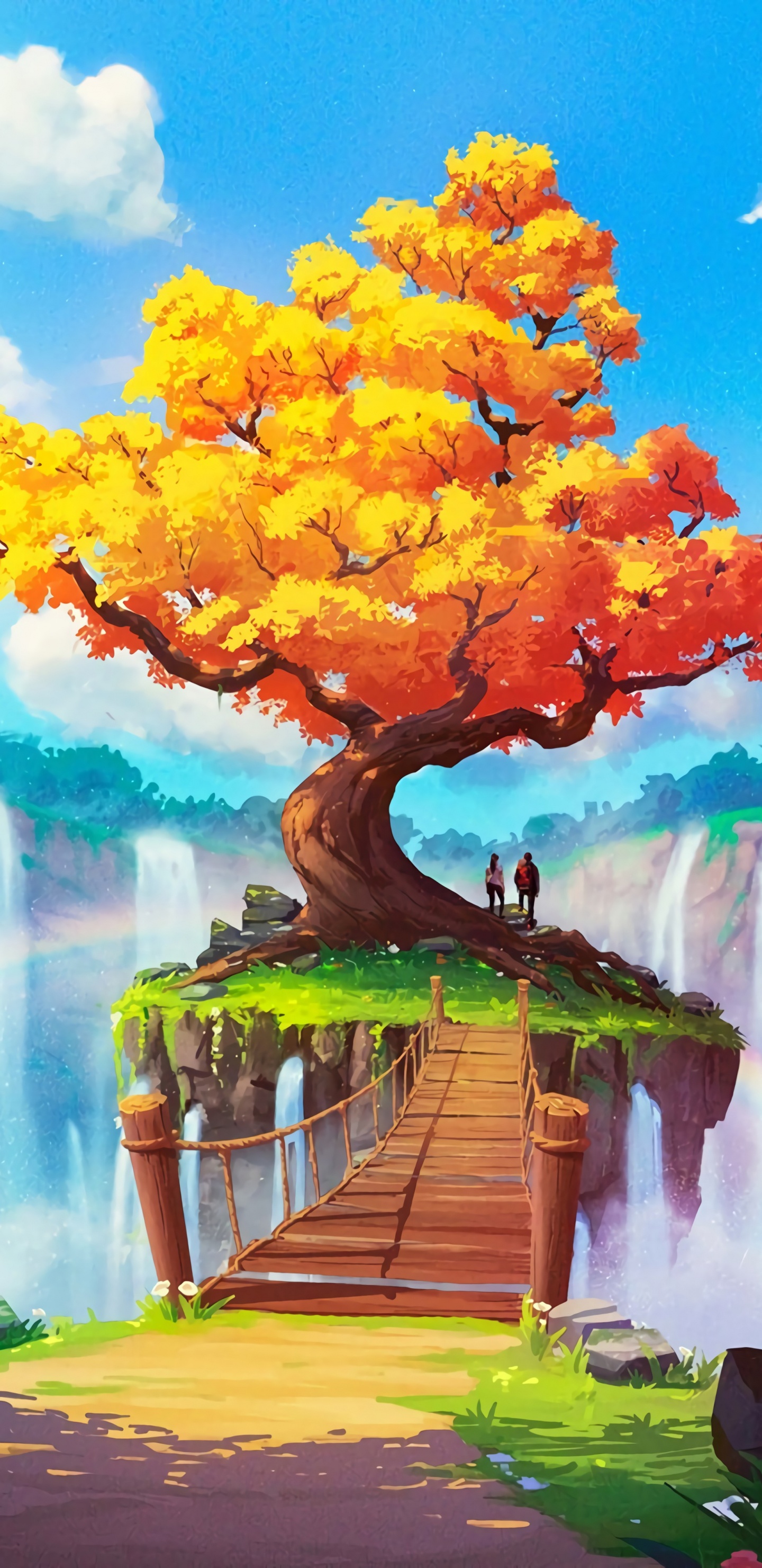 Kunst, Cloud, Ökoregion, Gr, Natur. Wallpaper in 1440x2960 Resolution