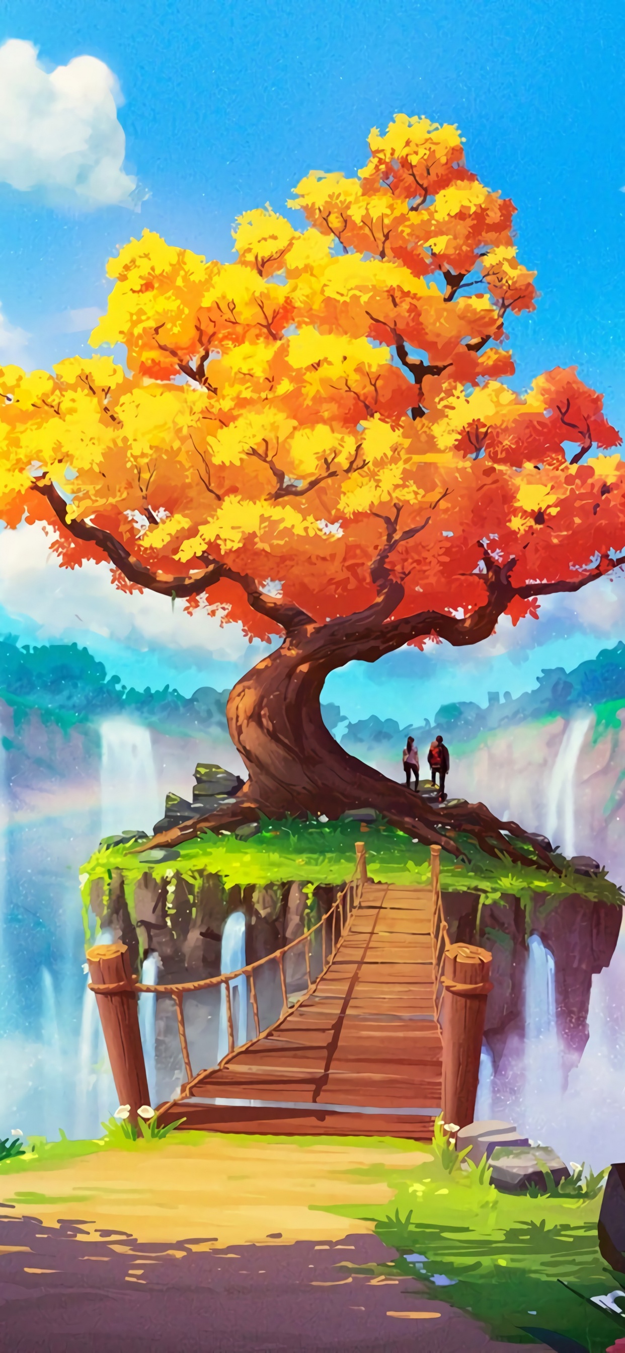 艺术, 生态区, 绿色的, 性质, 自然景观 壁纸 1242x2688 允许