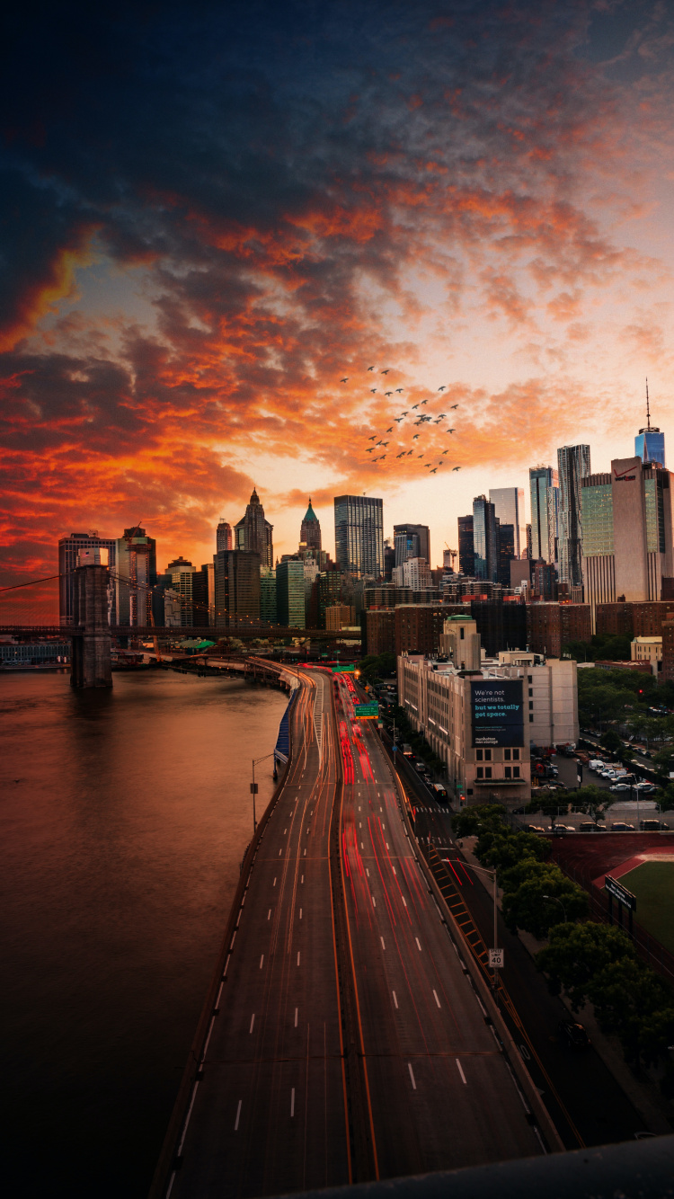 Empire State Building, Das One World Trade Center, Chrysler Building, Wolkenkratzer, Gebäude. Wallpaper in 750x1334 Resolution