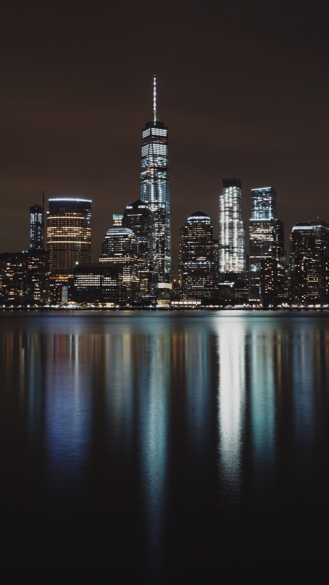 City Skyline During Night Time. Wallpaper in 1080x1920 Resolution