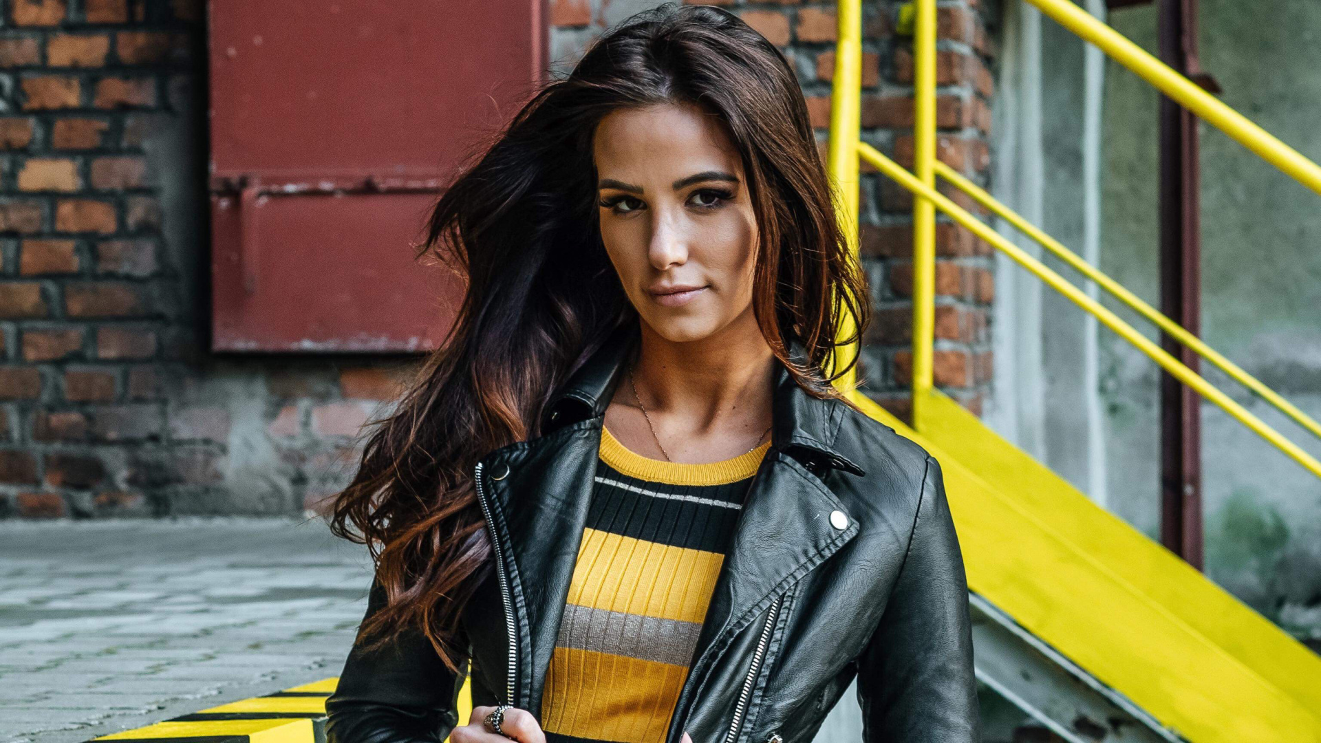 Modèle, Veste en Cuir, Veste, Mode, Mode de la Rue. Wallpaper in 1920x1080 Resolution