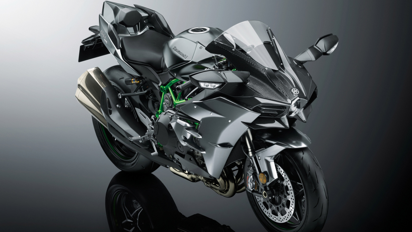 Black and Yellow Sports Bike. Wallpaper in 1366x768 Resolution