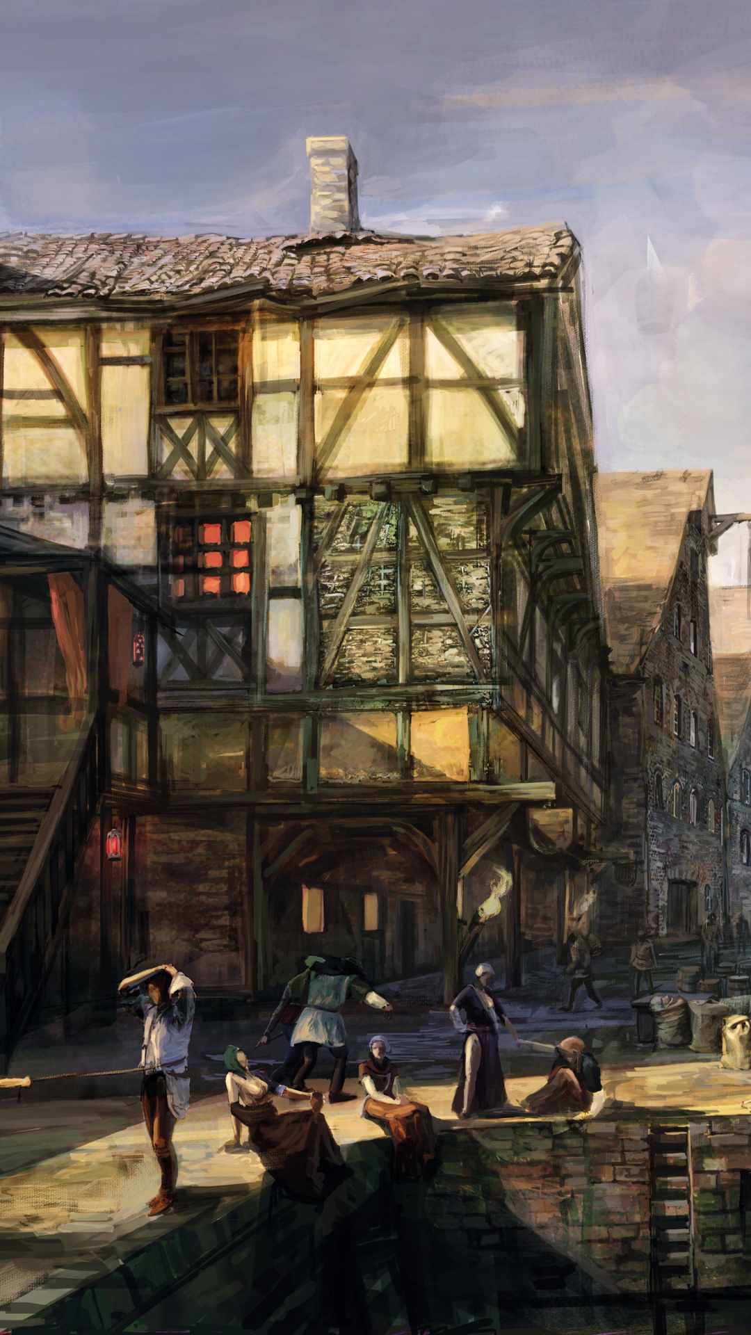 Personnes Marchant Sur le Trottoir Près du Bâtiment Pendant la Journée. Wallpaper in 1080x1920 Resolution