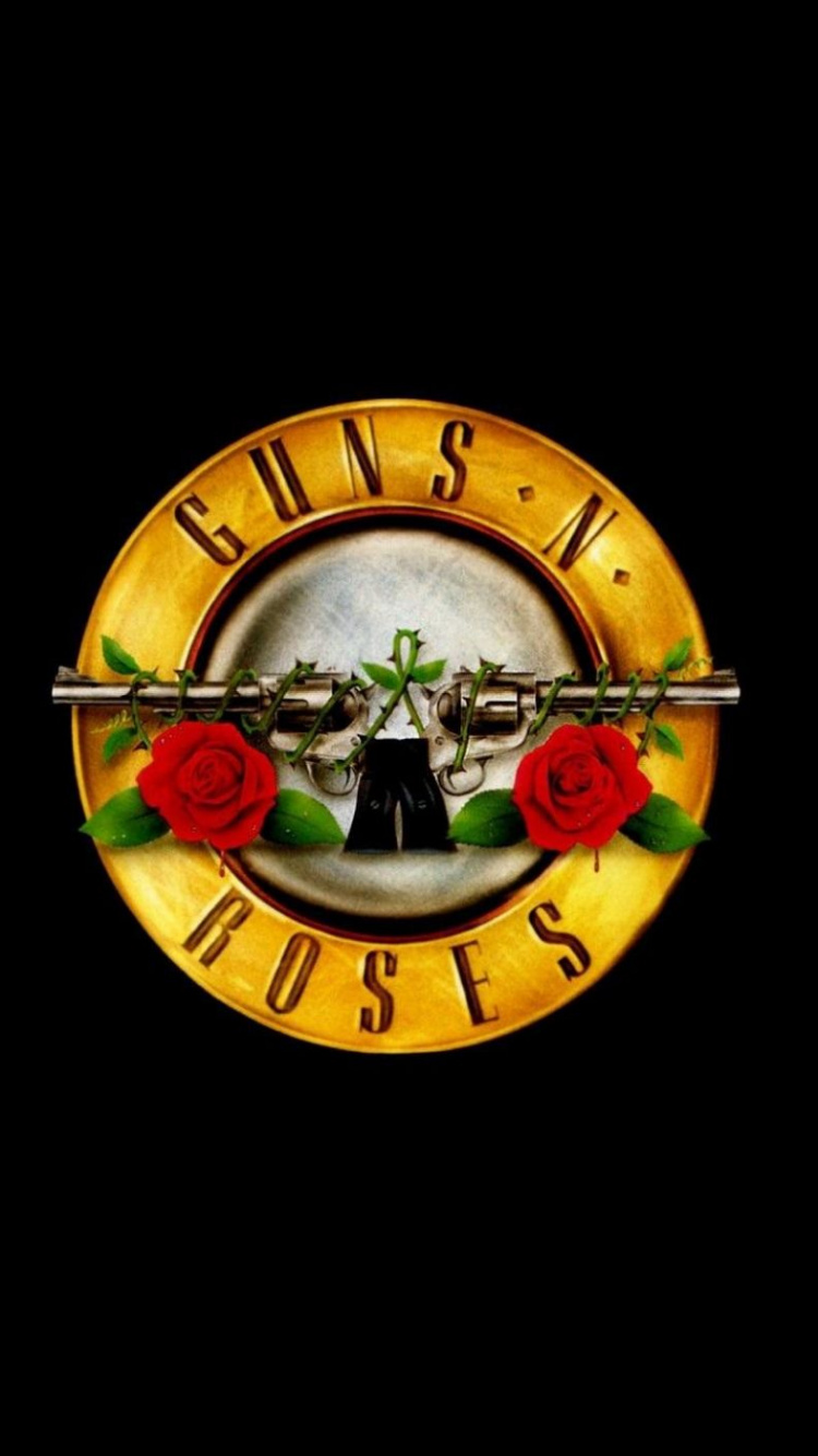 Guns N Roses, Logo, Emblème, Graphique, Symbole. Wallpaper in 750x1334 Resolution