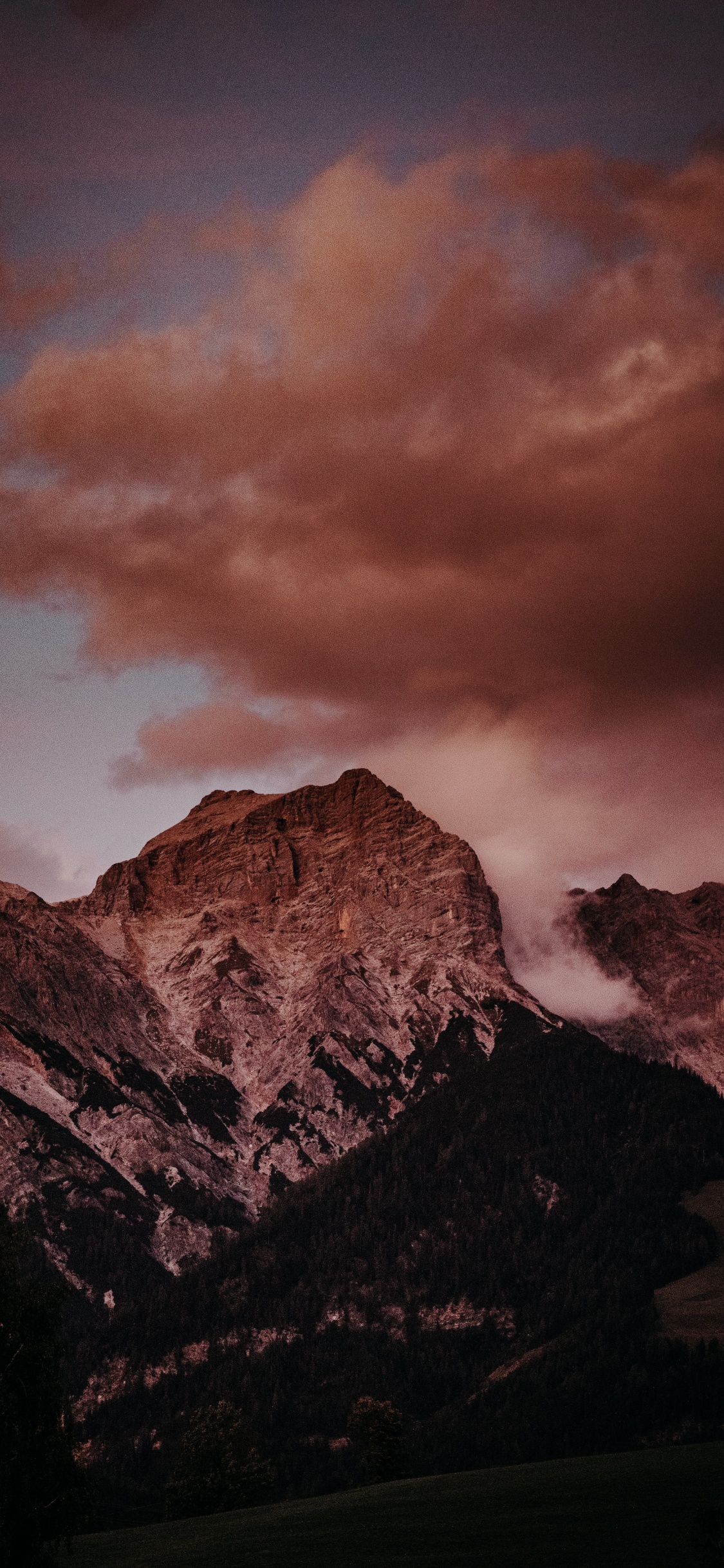 Mountain, Mountainous Landforms, Sunrise, Maria Alm, Nature. Wallpaper in 1125x2436 Resolution