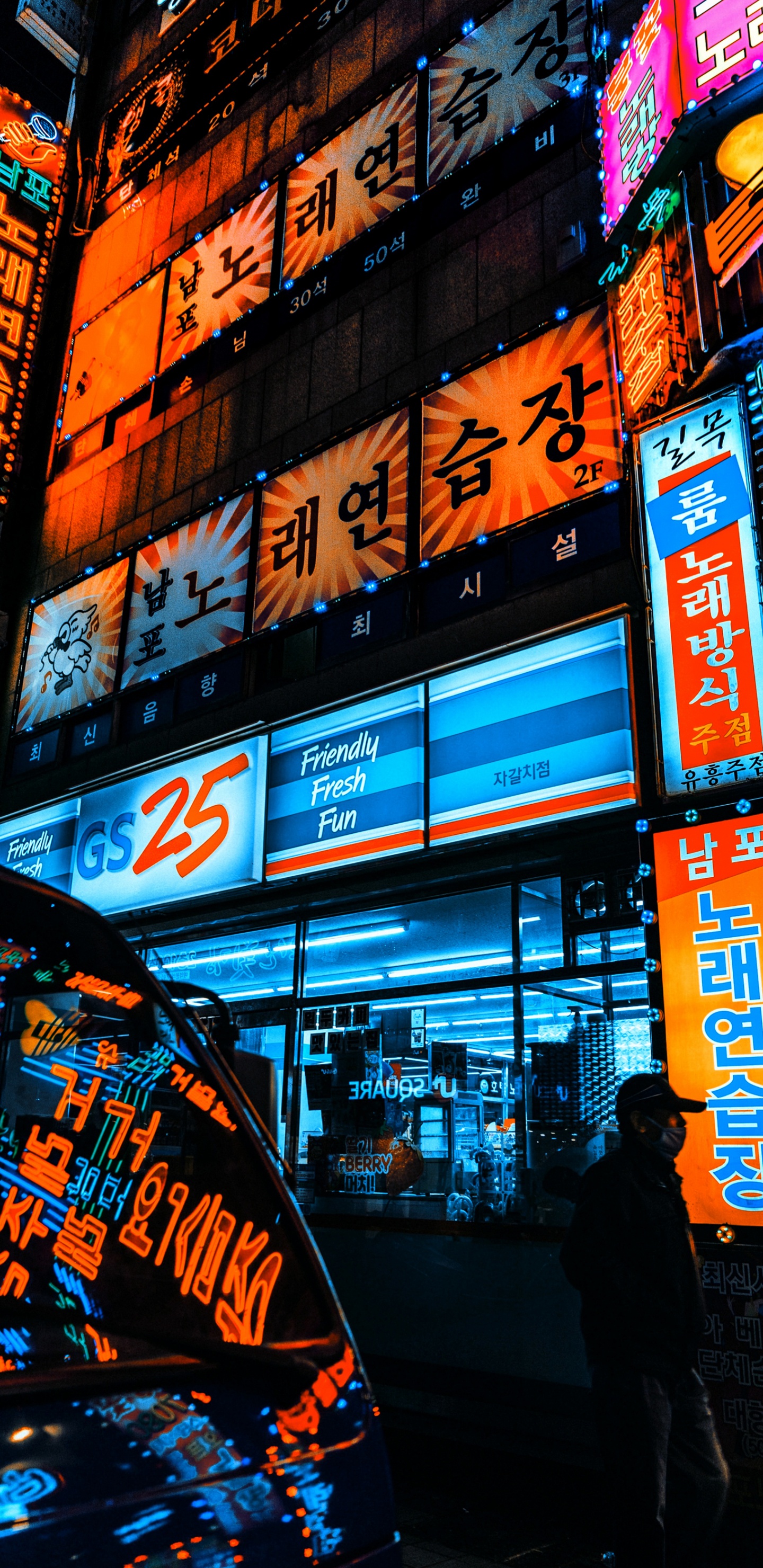 Lighting, Building, Electronic Signage, Signage, Advertising. Wallpaper in 1440x2960 Resolution